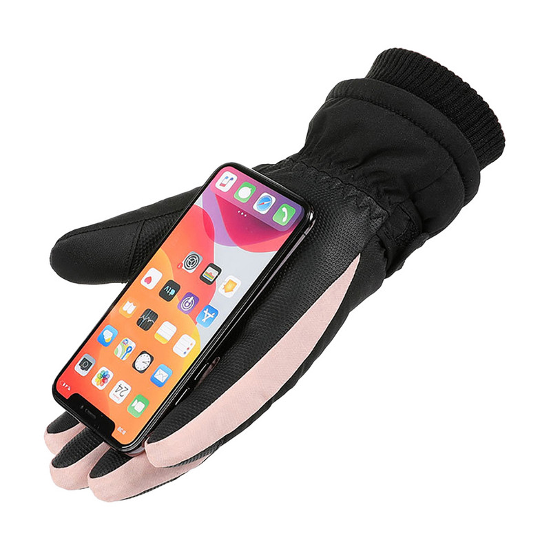 KoKossi neslystančios šiltos slidinėjimo pirštinės lauko sportui Patogios vėjui atsparios vandeniui atsparios jutiklinio ekrano slidinėjimo dviračių bėgimo pirštinės