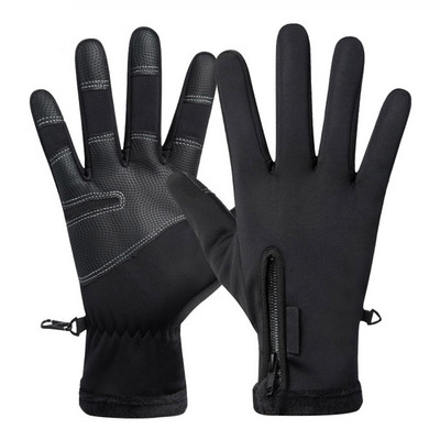 Žieminės šalčiui atsparios slidinėjimo pirštinės dviračių sportui su jutikliniu ekranu, pūkas, vandeniui atsparios šiltos pirštinės, skirtos dviračiui dviračiui motoroleriui motociklui šiltos pirštinės