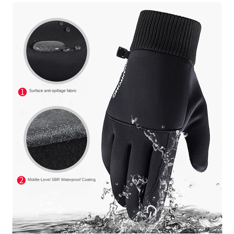 Rudeninės žieminės pirštinės Vyrams Moterims plius Velvet Termo Šiltas Jutiklinis Ekranas Neslystantis Slidinėjimo Sniego Pirštinės Neperšlampamos Vėjo nepraleidžiančios Handschoenen