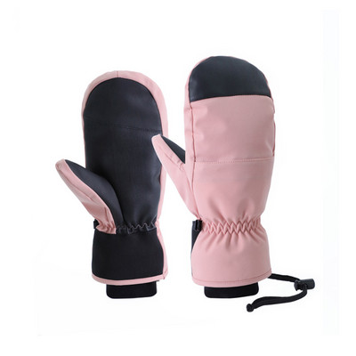 1 pora neslystančių, vėjui atsparių ir vandeniui atsparių madingų storų pirštinių vyrų, moterų, skirtų lauko slidinėjimui suaugusiems dviratininkams skirtos pirštinės, skirtos snieglentei