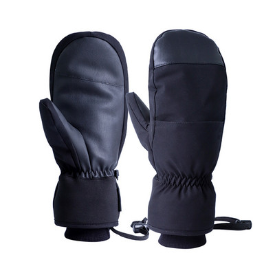 1 pora neslystančių, vėjui atsparių ir vandeniui atsparių madingų storų pirštinių vyrų, moterų, skirtų lauko slidinėjimui suaugusiems dviratininkams skirtos pirštinės, skirtos snieglentei