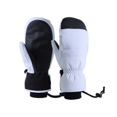 1 pora neslystančių, vėjui atsparių ir vandeniui atsparių madingų storų pirštinių vyrų, moterų, skirtų lauko slidinėjimui suaugusiems dviratininkams skirtos pirštinės, skirtos snieglentei