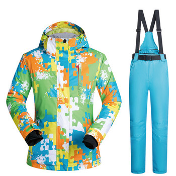 Ειδικές στολές σκι σε στυλ ζευγαριού, ζεστές, αδιάβροχες και αντιανεμικές