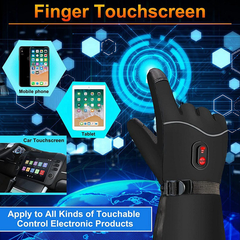 Grijane rukavice Električne grijane rukavice Kampiranje Grijači za ruke Zimske tople rukavice za zaslon osjetljiv na dodir Za muškarce Žene na otvorenom
