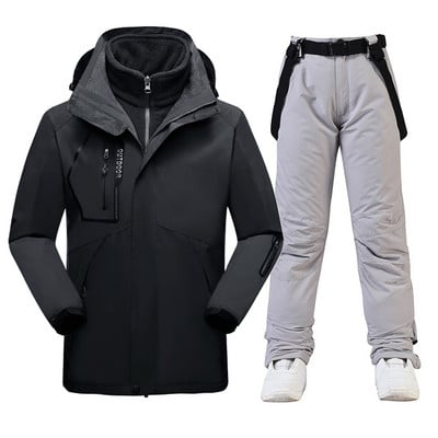 Slidinėjimo kostiumas Moterys Žiemos Slidinėjimo Snieglentės Drabužiai Stori Šilti Neperšlampami Slidinėjimo Striukės Lauko Sniego striukė + Kelnės moterims