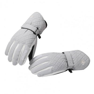 1 pora moteriškų dviratininkų pirštinių jutiklinis ekranas, vilnos pamušalas, pastorintas reguliuojamas dirželis, rudeninės žiemos žiemos pilnos pirštinės slidinėjimo pirštinės, skirtos lauke