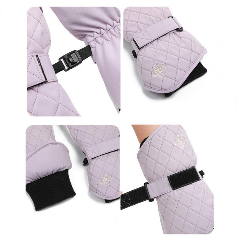 1 pora moteriškų dviratininkų pirštinių jutiklinis ekranas, vilnos pamušalas, pastorintas reguliuojamas dirželis, rudeninės žiemos žiemos pilnos pirštinės slidinėjimo pirštinės, skirtos lauke