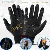 Žieminės pirštinės vyriškos jutiklinis ekranas vandeniui atsparios vėjui slidinėjimo šaltos pirštinės moteriškos šiltos mados lauko sportui jodinėjimo slidinėjimo pirštinės