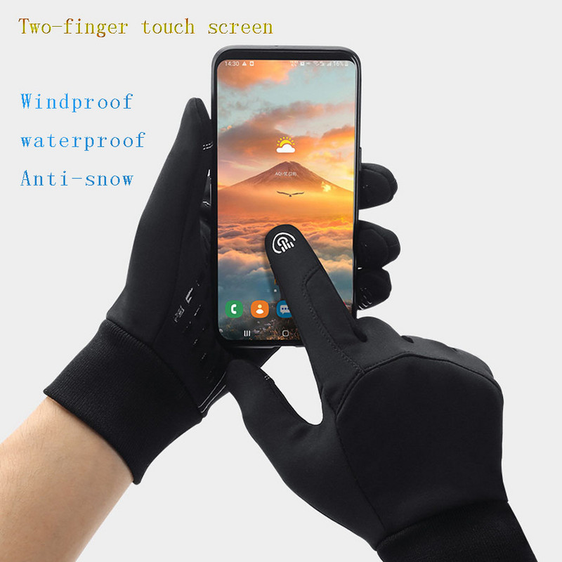Žieminės pirštinės vyriškos jutiklinis ekranas vandeniui atsparios vėjui slidinėjimo šaltos pirštinės moteriškos šiltos mados lauko sportui jodinėjimo slidinėjimo pirštinės