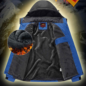 Ανδρική στολή σκι Αδιάβροχη θερμική μπουφάν Fleece Snowboard + Παντελόνι Αντρικό Σετ χειμωνιάτικων ρούχων για χιόνι για σκι και σνόουμπορντ