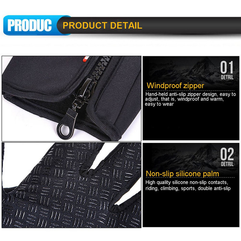 Žieminės slidinėjimo pirštinės, liečiamas ekranas, šiltos pirštinės, lauko važinėjimas dviračiu, vairavimas motociklas, vandeniui atsparios šalčiui pirštinės
