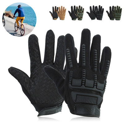 Tactical Military Gloves Airsoft Shot Soldier Combat Police Anti-Slid Bicycle Cycling Full Finger Gloves Men Motocross Gloves