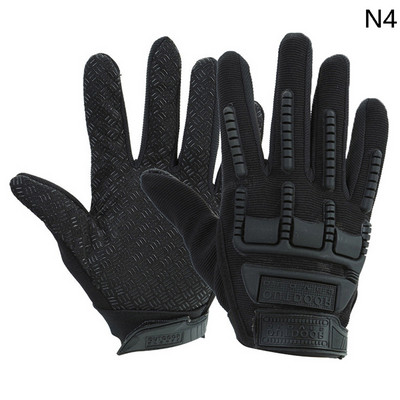 Taktikalised sõjaväekindad Airsoft Shot Soldier Combat Police Libisemisvastane jalgratas Jalgrattasõit Full Finger Kindad Meeste motokrossikindad