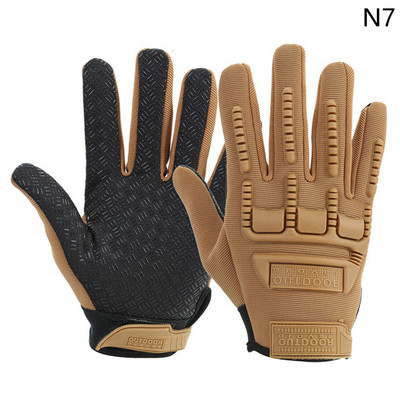 Taktikalised sõjaväekindad Airsoft Shot Soldier Combat Police Libisemisvastane jalgratas Jalgrattasõit Full Finger Kindad Meeste motokrossikindad