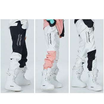 Άνδρες Γυναικείες αντιανεμικό παντελόνι σκι αδιάβροχο παντελόνι για σκι Χειμερινό παντελόνι πεζοπορίας Ρυθμιζόμενη ελαστική ζώνη μέσης Αθλήματα για σκι Εξωτερικό παντελόνι S-XL