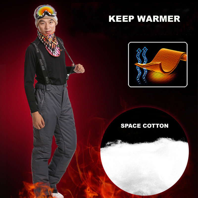 KP01 vyriškos slidinėjimo kelnės Aukštos kokybės vėjui atsparios ir vandeniui atsparios šiltos snieglenčių sportinės vienkartinės sniego kelnės pradedantiesiems