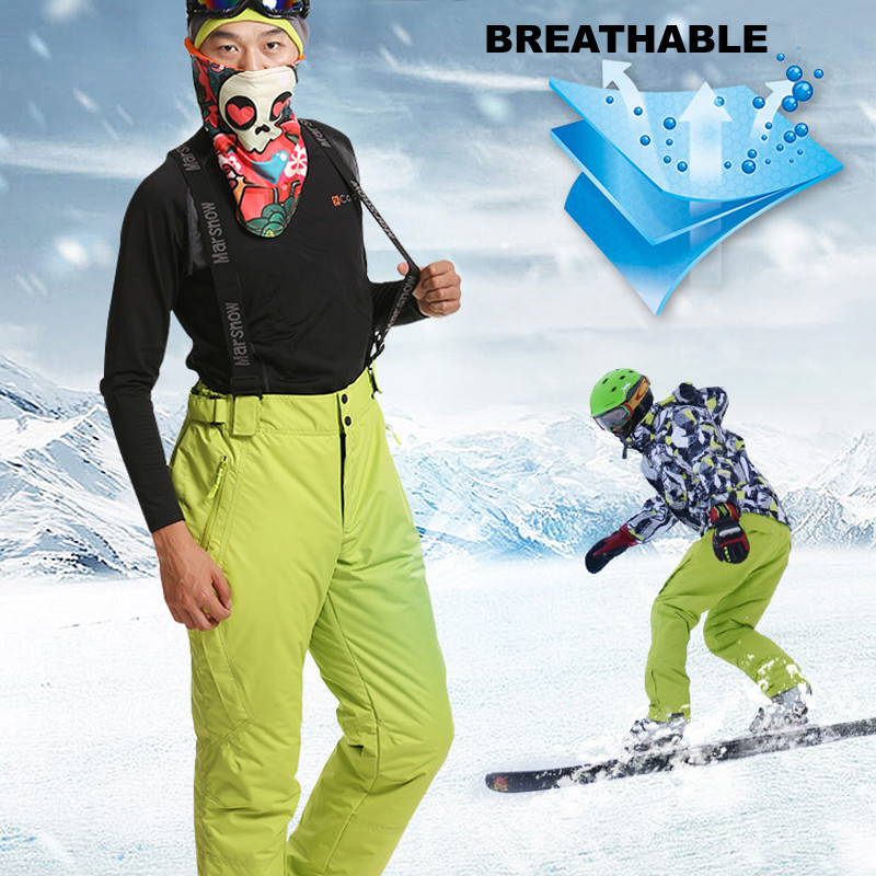 KP01 vyriškos slidinėjimo kelnės Aukštos kokybės vėjui atsparios ir vandeniui atsparios šiltos snieglenčių sportinės vienkartinės sniego kelnės pradedantiesiems