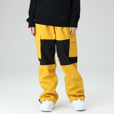 Sport în aer liber Bărbați Femei Pantaloni de snowboarding Iarna Bărbați Pantaloni de schi Impermeabil Salopete de schi Femei Cu bretele Haine de drumeție