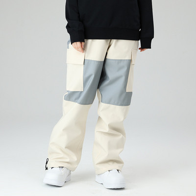 Sport în aer liber Bărbați Femei Pantaloni de snowboarding Iarna Bărbați Pantaloni de schi Impermeabil Salopete de schi Femei Cu bretele Haine de drumeție