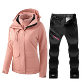 Naujas žieminis moteriškas slidinėjimo kostiumas, šiltas, vėjui atsparus, vandeniui atsparus lauko striukė ir kelnės, moteriškos slidinėjimo įrangos snieglenčių striukės prekės ženklas