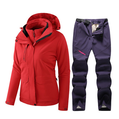 Naujas žieminis moteriškas slidinėjimo kostiumas, šiltas, vėjui atsparus, vandeniui atsparus lauko striukė ir kelnės, moteriškos slidinėjimo įrangos snieglenčių striukės prekės ženklas