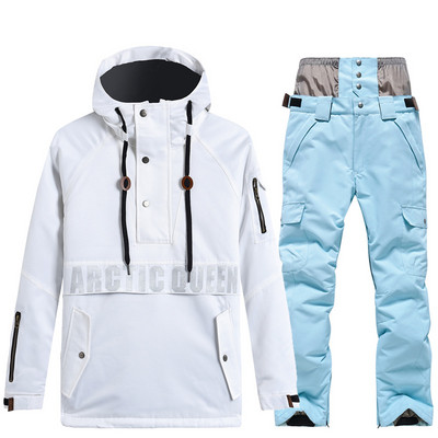 Moterų vyrų slidinėjimo drabužių rinkinys Snieglentės gobtuvas žiemai šiltas slidinėjimo kostiumas Sniego striukė Paltas ir kelnės Kalnų striukė nuo lietaus 2021 m. Nauja