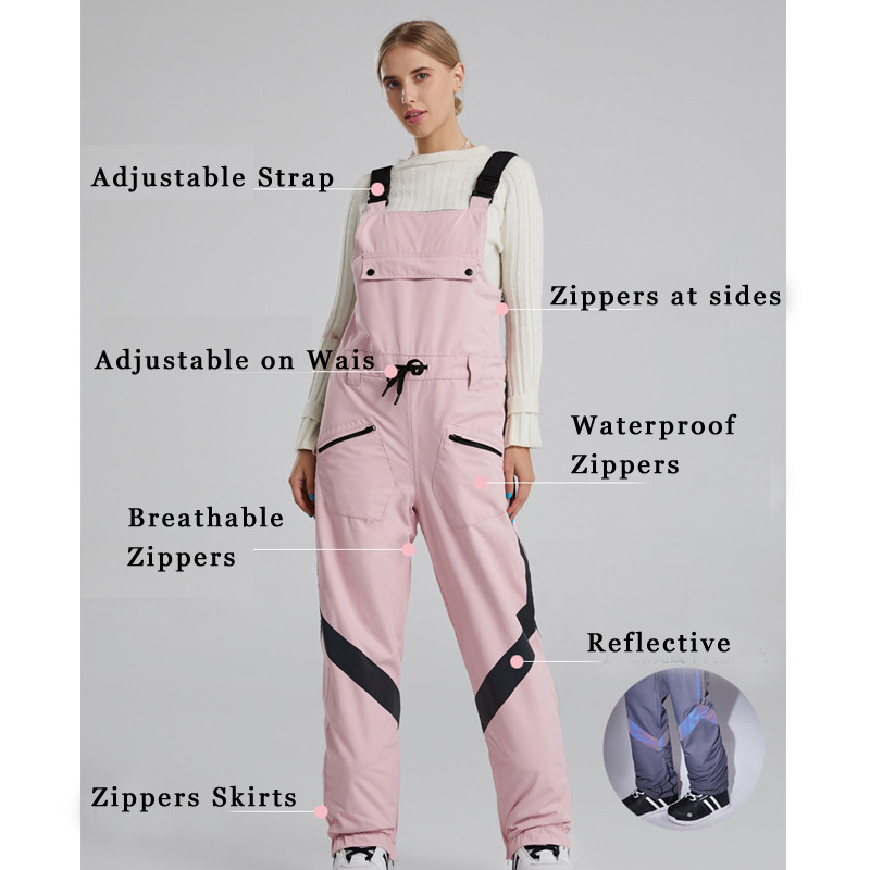Žiemos moteriškos slidinėjimo kelnaitės Vyriškos slidinėjimo kelnės, atsparios vėjui, vandeniui, itin šiltos slidinėjimo kelnės, kombinezonai, moteriški, sportiniai