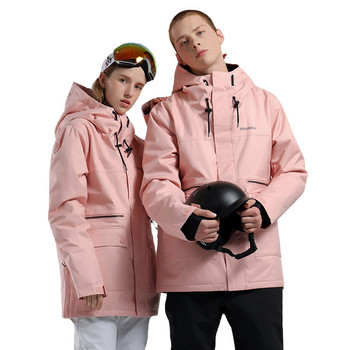 Ски костюм за двойка Мъже Дамско ски яке Ски панталон Зимен топъл ветроустойчив Водоустойчив Спорт на открито Сняг Сноуборд Ски палто Панталони