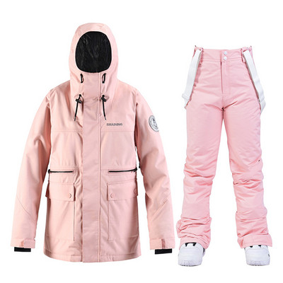 Párový lyžiarsky oblek, pánska lyžiarska bunda, lyžiarske nohavice, zimné teplé, vetruodolné, nepremokavé, outdoorové športy, sneh, snowboard, lyžiarsky kabát, nohavice