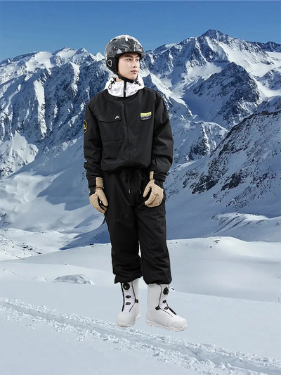 Goexplore Costume de schi dintr-o bucată pentru bărbați Goexplore Salopete de cuplu Salopete de iarnă în aer liber Combinate de zăpadă impermeabile pentru sportul pe zăpadă