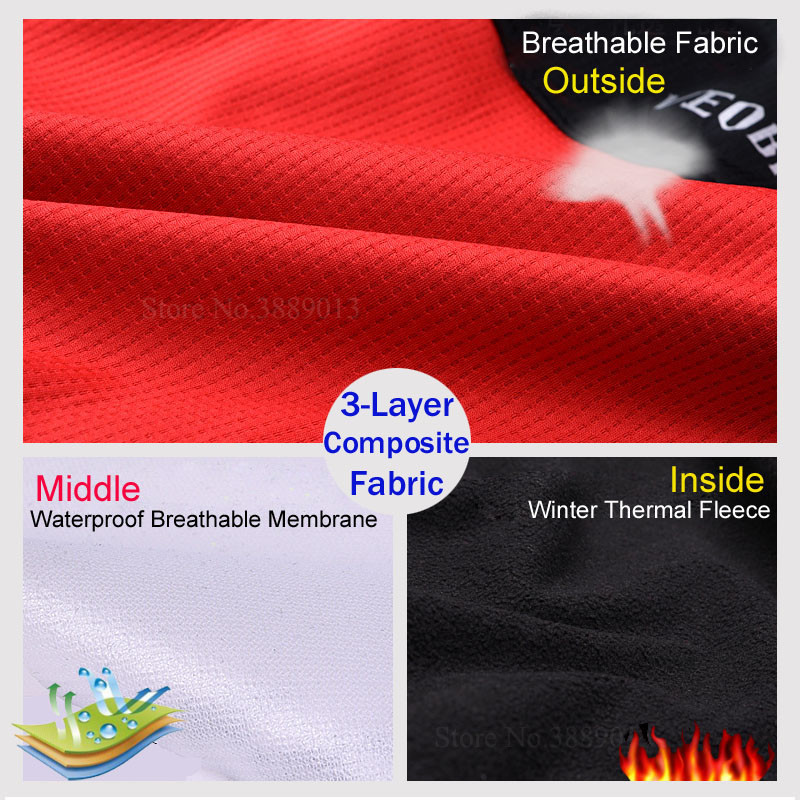 Slidinėjimo kostiumas Vyrai Žieminiai Nauji Lauko Neperšlampami Neperšlampami Termo Sniego Kelnių Rinkiniai Slidinėjimas Snieglente Slidinėjimo kelnės Vyrai