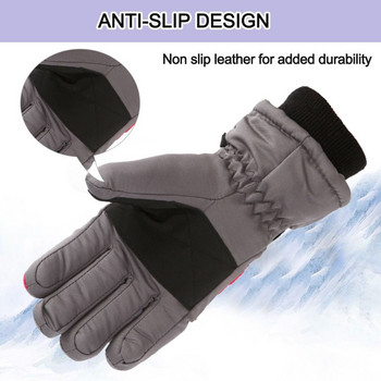 Нови ветроустойчиви топли ски ръкавици за деца Зима на открито Дебел топъл сняг Кънки Сноуборд ръкавици Детски водоустойчиви ръкавици