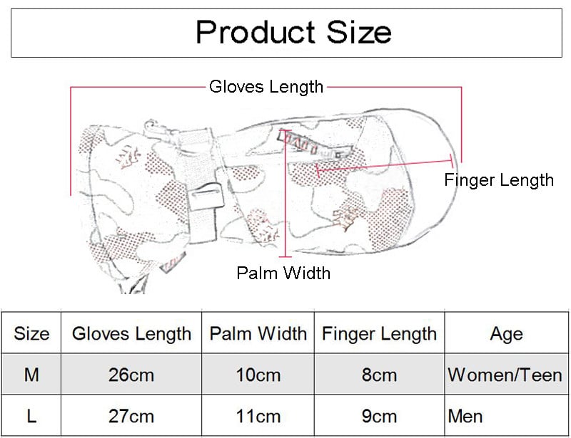 1 pora šiltų sniego slidinėjimo pirštinių žieminės pirštų apsaugos Neslidžios jutiklinio ekrano vandeniui atsparios sniego pirštinės, skirtos lauko dviračių darbo įrankiui