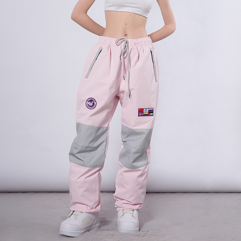 Šviesą atspindinčios slidinėjimo kelnės vyrams ir moterims žiemos snieglenčių alpinizmo stovyklavietėje storėjančios šiltos, atsparios vėjui ir vandeniui atsparios sniego slidinėjimo kelnės