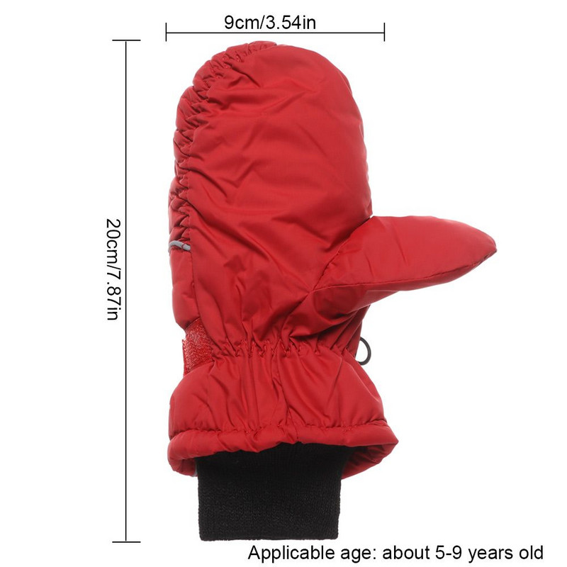 Neslystantis Storas Šiltas Žiema Vaikai Vaikai Vaikams Slidinėjimo Pirštinės Neperšlampamos Neperšlampamos Snieglentės Pirštinės ilgomis rankovėmis