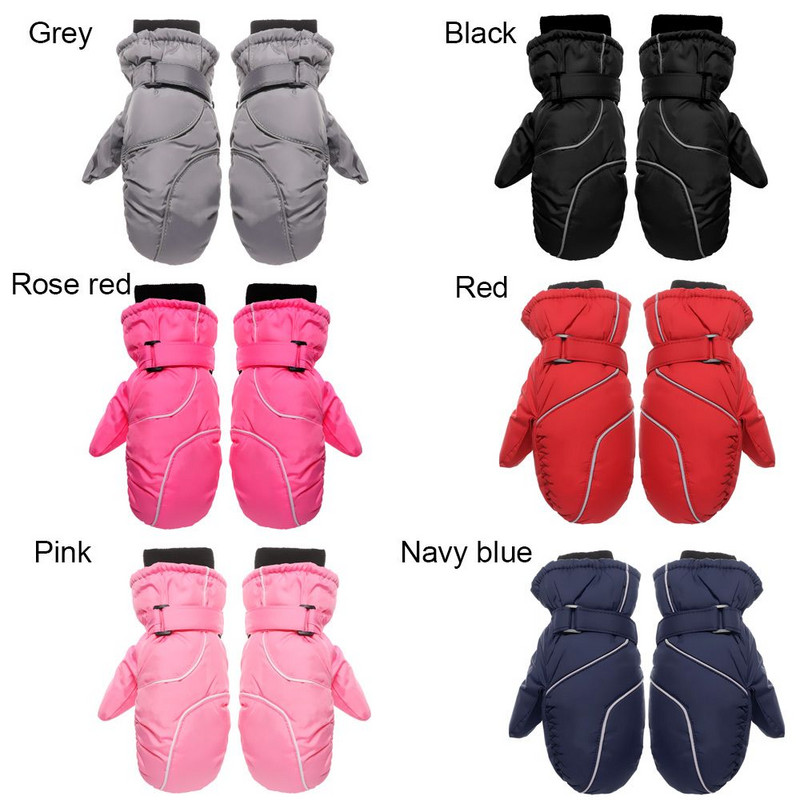 Neslystantis Storas Šiltas Žiema Vaikai Vaikai Vaikams Slidinėjimo Pirštinės Neperšlampamos Neperšlampamos Snieglentės Pirštinės ilgomis rankovėmis