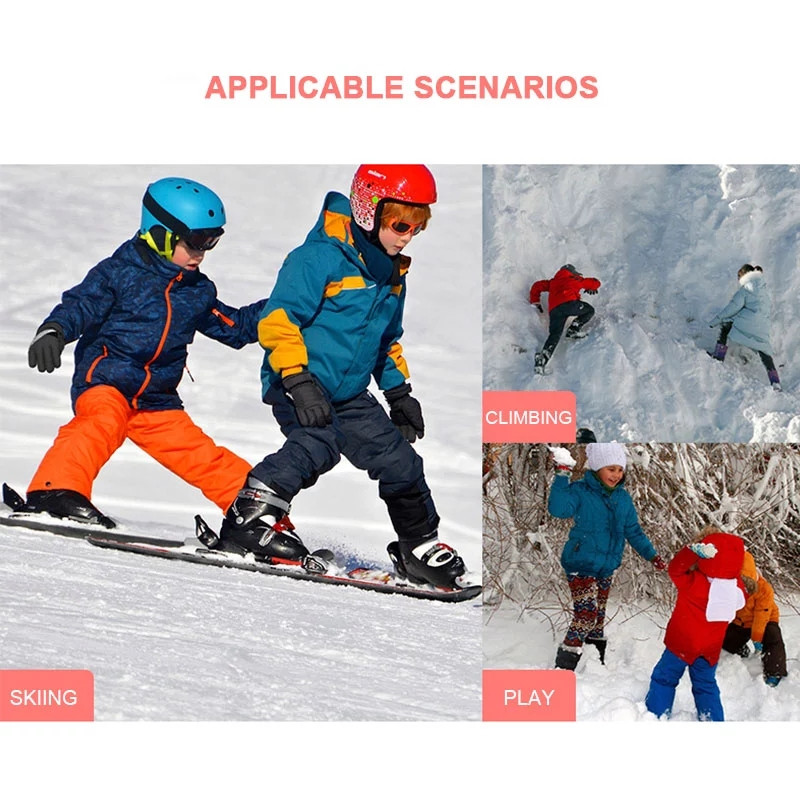 Slatke tople dječje skijaške rukavice otporne na hladnoću Vodootporne zimske rukavice Tople rukavice s rukavicama Dječaci Djevojčice Dječje Snowboard rukavice za snijeg