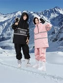 Goexplore Moteriški sniego kostiumai Slidinėjimo kostiumai Kombinezonai Spalvingi kombinezonai Snieglenčių striukės ir kelnės