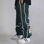 Vyriškos šviesą atspindinčios slidinėjimo kelnės žieminės, šiltos, vėjui atsparios, vandeniui atsparios sniego kelnės, vyriškos, kvėpuojančios, laisvos slidinėjimo snieglenčių kelnės