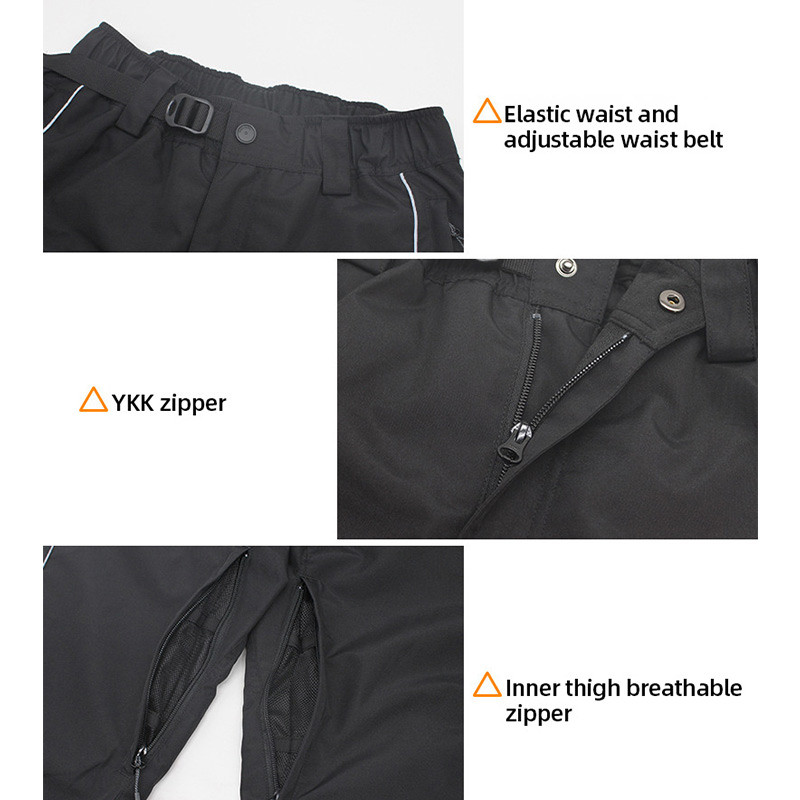 Vyriškos šviesą atspindinčios slidinėjimo kelnės žieminės, šiltos, vėjui atsparios, vandeniui atsparios sniego kelnės, vyriškos, kvėpuojančios, laisvos slidinėjimo snieglenčių kelnės