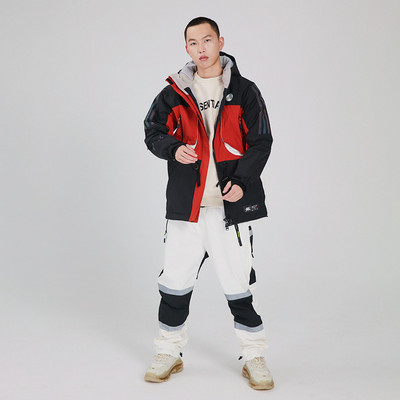 Naujas slidinėjimo kostiumas lauko sportui snieglenčių striukė Vyriškas kombinezonas laisvas slidinėjimo komplektas šiltas sniego kelnės žieminiai drabužiai, atsparūs vėjui, vandeniui