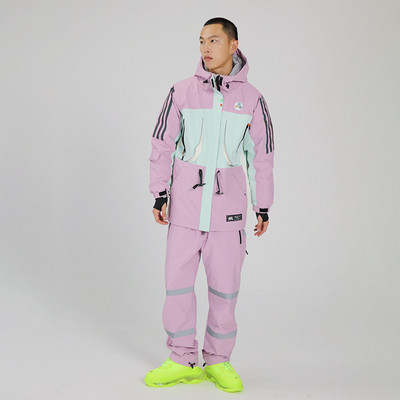 Naujas slidinėjimo kostiumas lauko sportui snieglenčių striukė Vyriškas kombinezonas laisvas slidinėjimo komplektas šiltas sniego kelnės žieminiai drabužiai, atsparūs vėjui, vandeniui