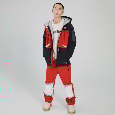 Naujas slidinėjimo kostiumas lauko sportui snieglenčių striukė Vyriškas kombinezonas laisvas slidinėjimo komplektas šiltas sniego kelnės žieminiai drabužiai, atsparūs vėjui, vandeniui