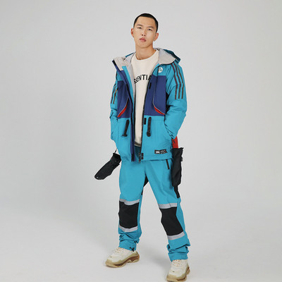 Naujas slidinėjimo kostiumas lauko sportui snieglenčių striukė Vyriškas kombinezonas laisvas slidinėjimo komplektas šiltas sniego kelnės žieminiai drabužiai, atsparūs vėjui, vandeniui