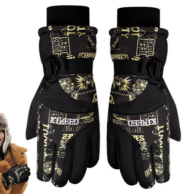 Žieminės jojimo pirštinės Žiemos šiltos pirštinės dviratininkų pirštinės Šiltos kelių kalnų dviračio pirštinės, skirtos bėgimui, vairavimui, žygiams pėsčiomis ir slidinėjimui