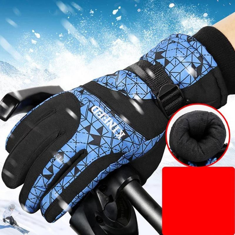 Žieminės jojimo pirštinės Žiemos šiltos pirštinės dviratininkų pirštinės Šiltos kelių kalnų dviračio pirštinės, skirtos bėgimui, vairavimui, žygiams pėsčiomis ir slidinėjimui