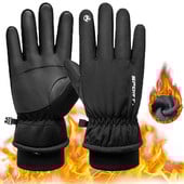 Vyriškos slidinėjimo pirštinės, atsparios vandeniui, atsparios šalčiui, sutirštintos vyriškos dviratininko pirštinės, žieminės dviračio, sniego motociklo, vyriškos, vilnos, vilnos dviratininko pirštinės