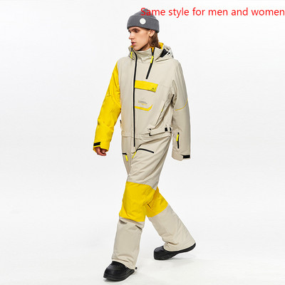2023 m. žiemos naujas vientisas slidinėjimo kostiumas, moteriškas lauko sportinis snieglenčių striukė Vyriškas slidinėjimo komplektas kombinezonas, atsparus vėjui, vandeniui