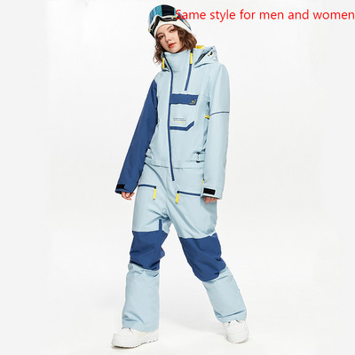 2023 m. žiemos naujas vientisas slidinėjimo kostiumas, moteriškas lauko sportinis snieglenčių striukė Vyriškas slidinėjimo komplektas kombinezonas, atsparus vėjui, vandeniui