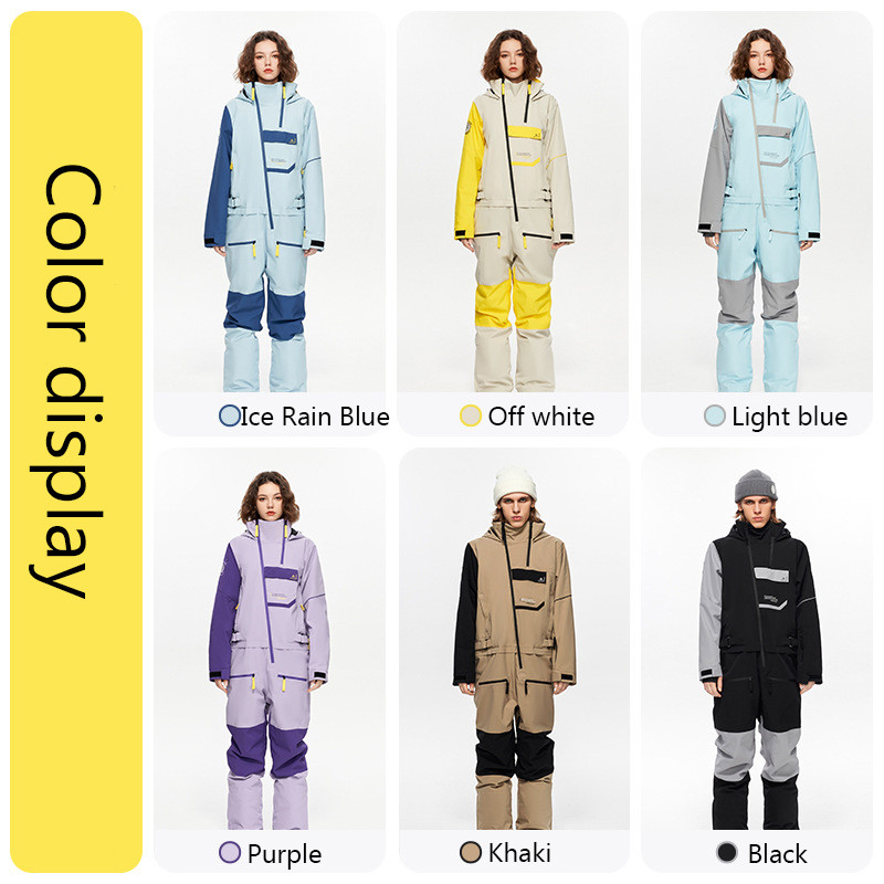 2023 m. žiemos naujas vientisas slidinėjimo kostiumas, moteriškas lauko sportinis snieglenčių striukė Vyriškas slidinėjimo komplektas kombinezonas, atsparus vėjui, vandeniui